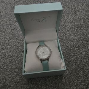 Lucy Silver Dial with Teal Strap Women's Watch